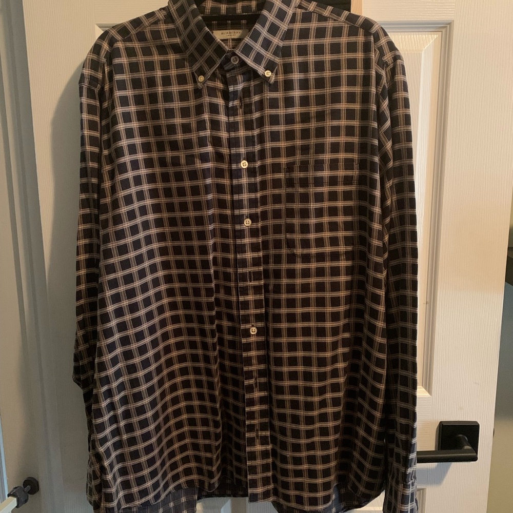 Burberry London Men's Woven Button Up Shirt
